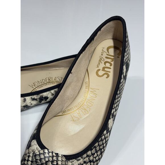 Circus by Sam Edelman Colleen Snake Print Skimmer Ballet Flats Size 6 EUC - Picture 2 of 14
